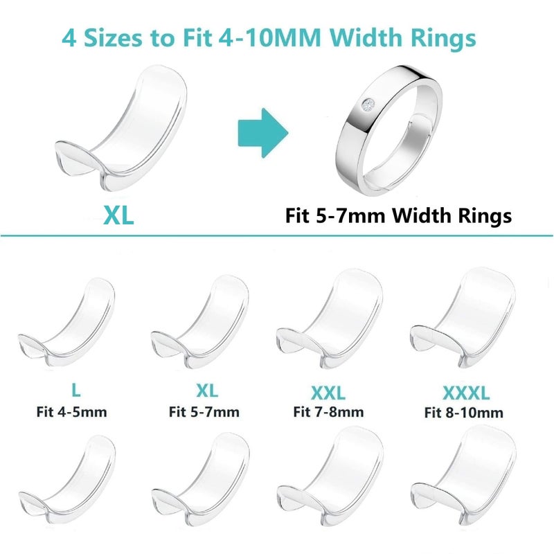 Feramox Invisible Ring Size Adjuster for Loose Rings Ring Adjuster Fit Wide Rings with Jewelry Polishing Cloth - Image 2